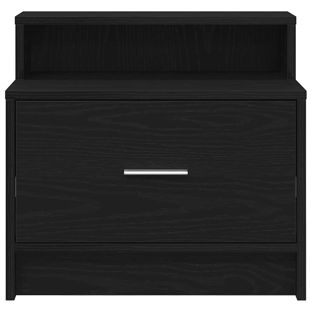 vidaXL Nachttische mit Schublade 2Stk. Schwarz Eichen-Optik 51x31x47cm