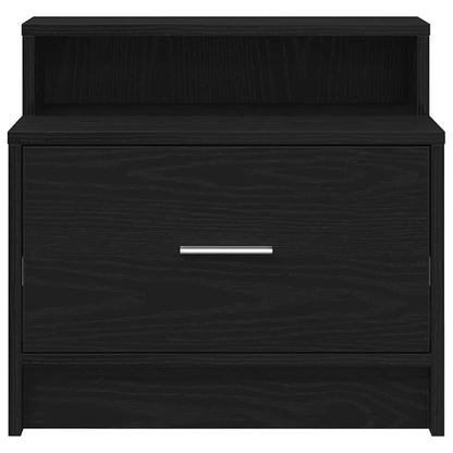 vidaXL Nachttische mit Schublade 2Stk. Schwarz Eichen-Optik 51x31x47cm