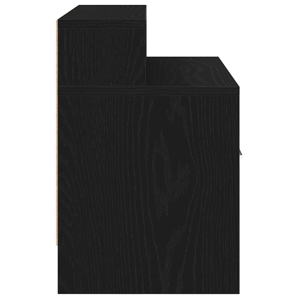 vidaXL Nachttische mit Schublade 2Stk. Schwarz Eichen-Optik 51x31x47cm