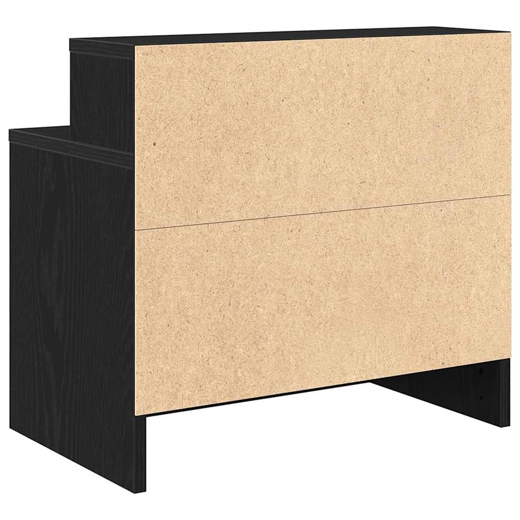 vidaXL Nachttische mit Schublade 2Stk. Schwarz Eichen-Optik 51x31x47cm