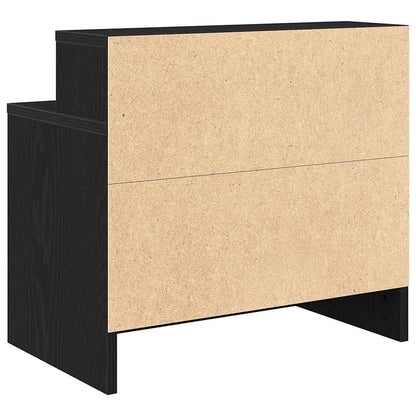 vidaXL Nachttische mit Schublade 2Stk. Schwarz Eichen-Optik 51x31x47cm