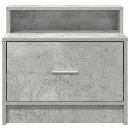 vidaXL Nachttisch mit Schublade Betongrau 51x31x47 cm