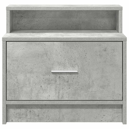 vidaXL Nachttische mit Schublade 2 Stk. Betongrau 51x31x47 cm