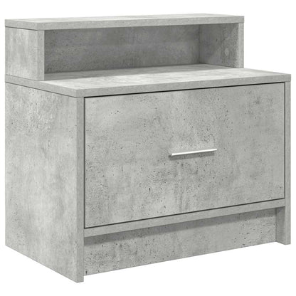 vidaXL Nachttische mit Schublade 2 Stk. Betongrau 51x31x47 cm