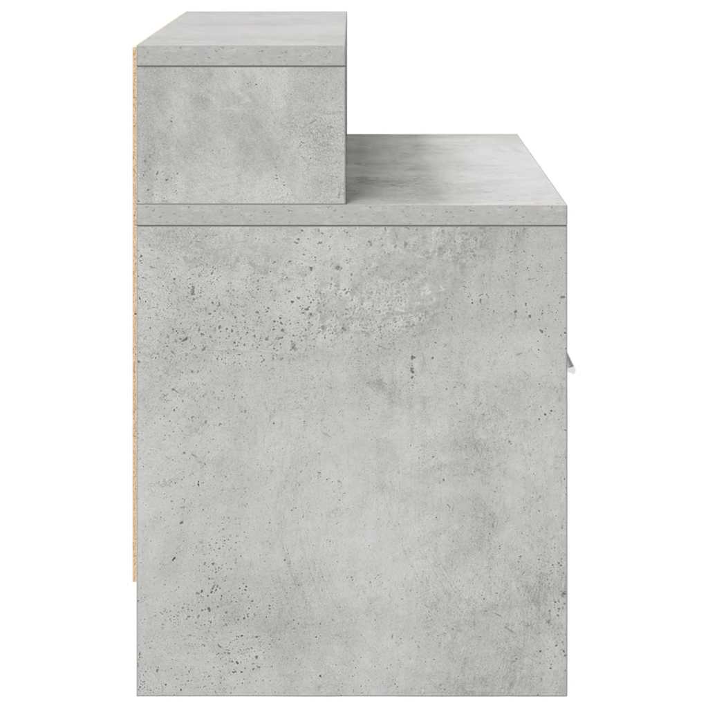 vidaXL Nachttische mit Schublade 2 Stk. Betongrau 51x31x47 cm