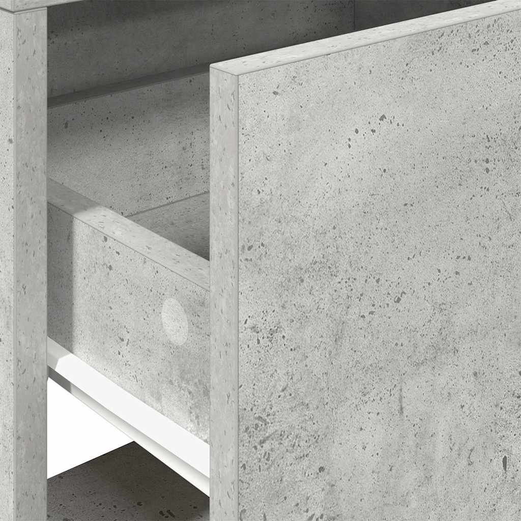 vidaXL Nachttische mit Schublade 2 Stk. Betongrau 51x31x47 cm