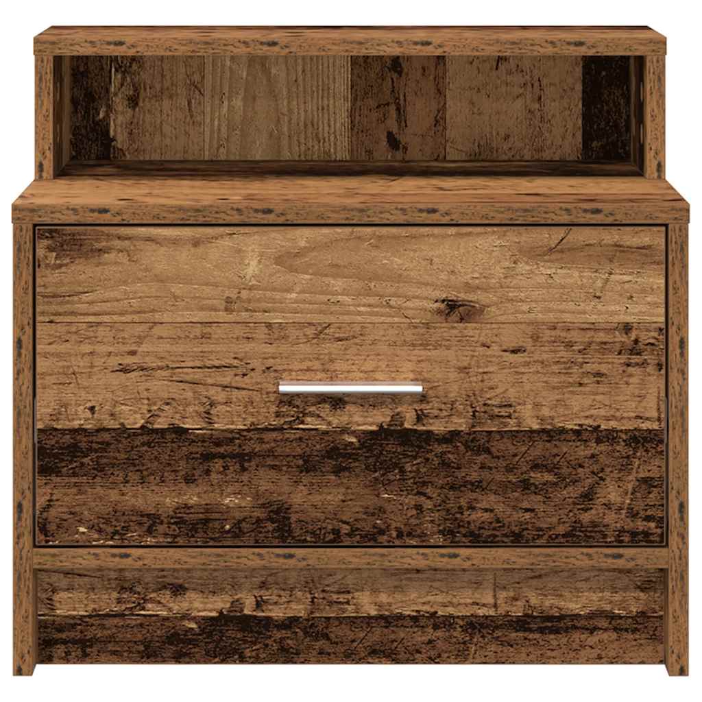 vidaXL Nachttisch mit Schublade Altholz-Optik 51x31x47 cm