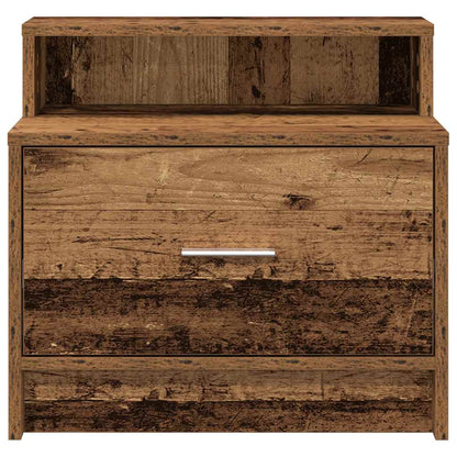 vidaXL Nachttisch mit Schublade Altholz-Optik 51x31x47 cm
