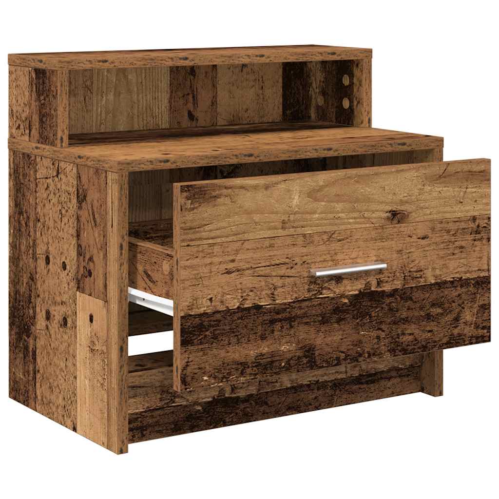 vidaXL Nachttisch mit Schublade Altholz-Optik 51x31x47 cm