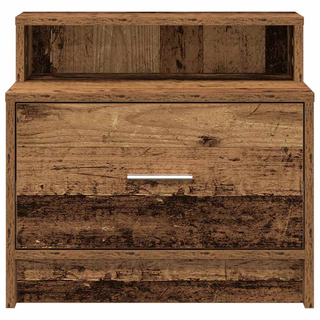 vidaXL Nachttische mit Schubladen 2 Stk. Altholz-Optik 51x31x47 cm