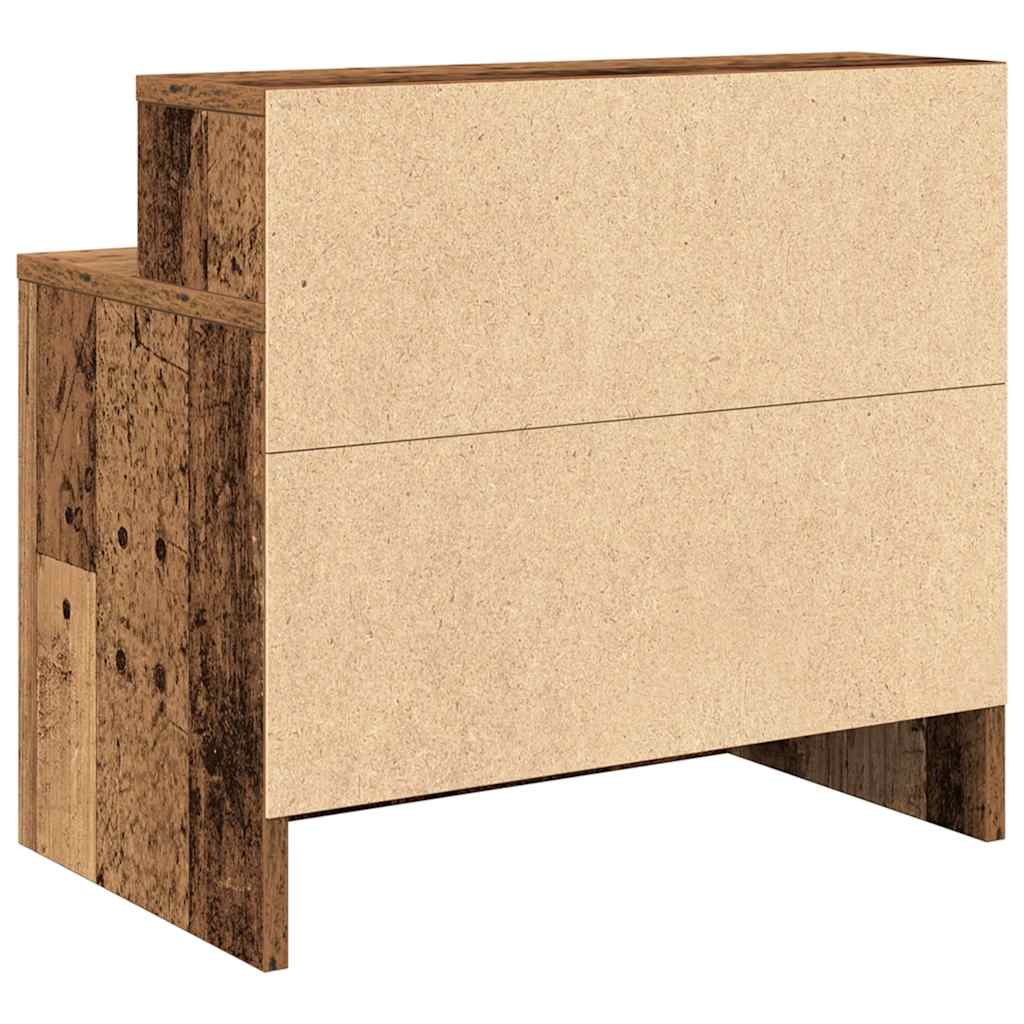 vidaXL Nachttische mit Schubladen 2 Stk. Altholz-Optik 51x31x47 cm