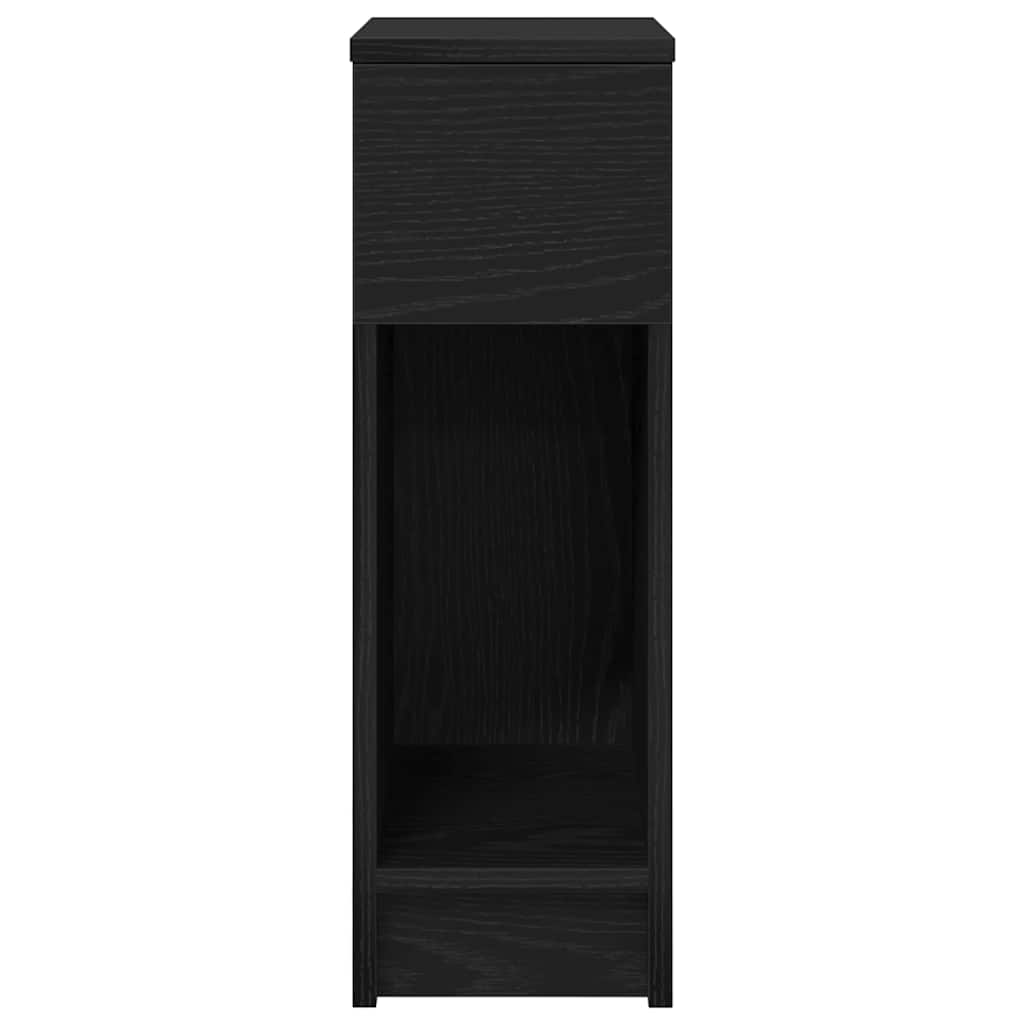 vidaXL Nachttische mit Schublade 2Stk. Schwarz Eichen-Optik 20x36x60cm