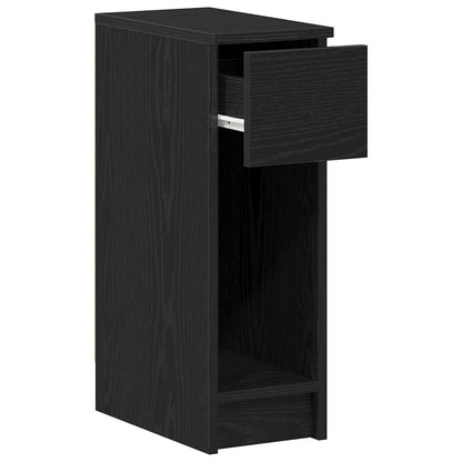 vidaXL Nachttische mit Schublade 2Stk. Schwarz Eichen-Optik 20x36x60cm