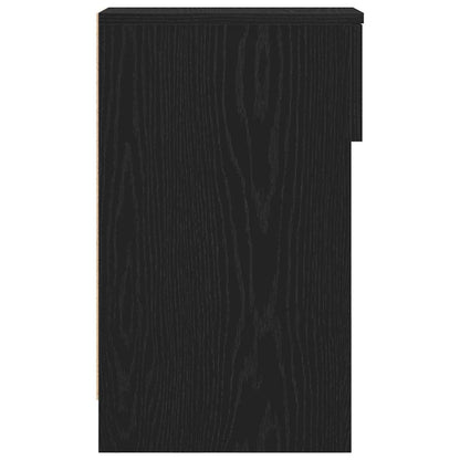 vidaXL Nachttische mit Schublade 2Stk. Schwarz Eichen-Optik 20x36x60cm