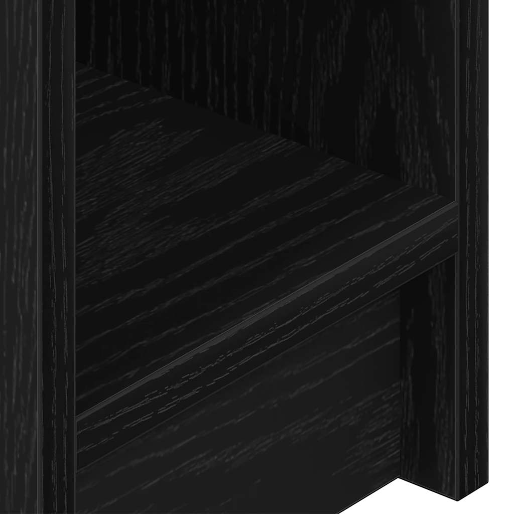 vidaXL Nachttische mit Schublade 2Stk. Schwarz Eichen-Optik 20x36x60cm