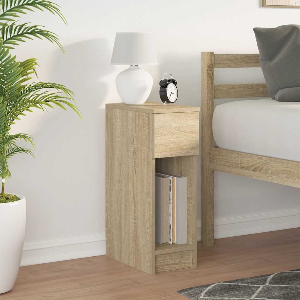 vidaXL Nachttisch mit Schublade Sonoma-Eiche 20x36x60 cm