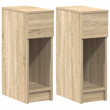 vidaXL Nachttische mit Schublade 2 Stk. Sonoma-Eiche 20x36x60 cm