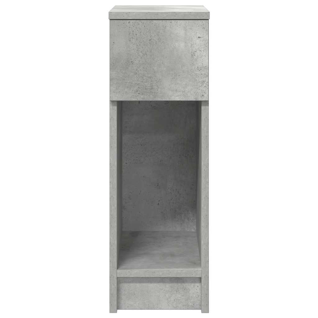 vidaXL Nachttisch mit Schublade Betongrau 20x36x60 cm