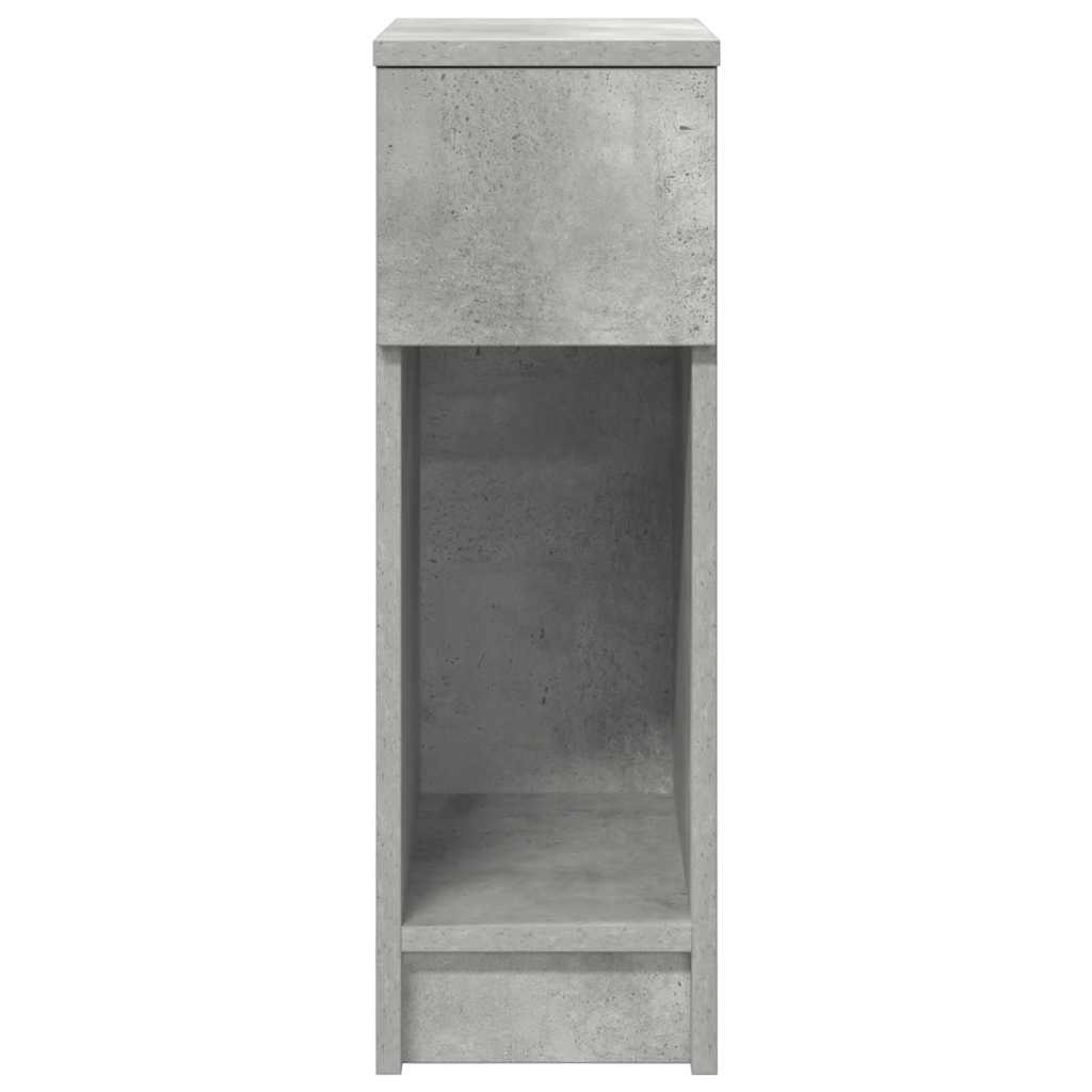 vidaXL Nachttische mit Schublade 2 Stk. Betongrau 20x36x60 cm