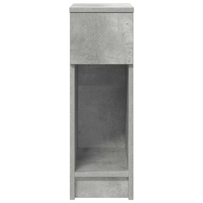 vidaXL Nachttische mit Schublade 2 Stk. Betongrau 20x36x60 cm