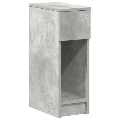 vidaXL Nachttische mit Schublade 2 Stk. Betongrau 20x36x60 cm