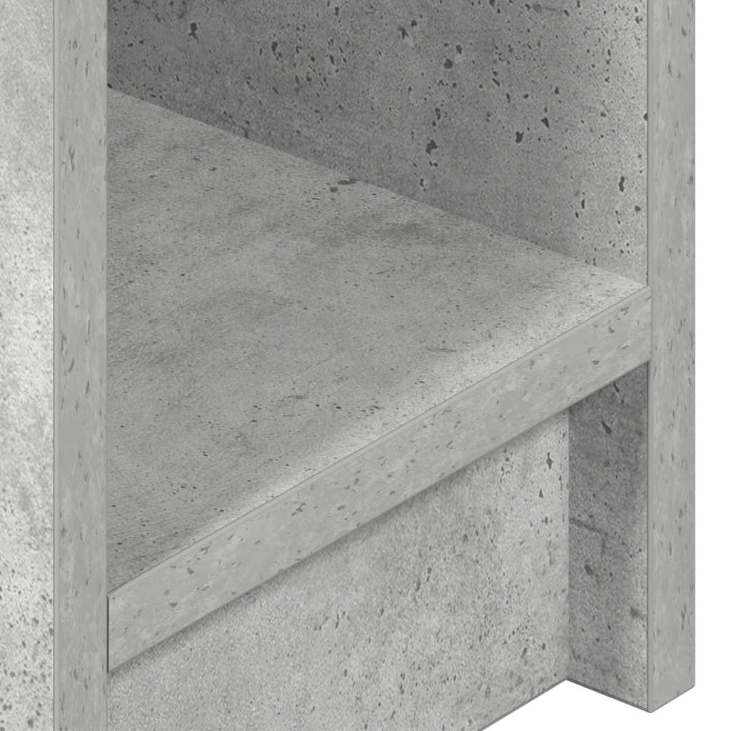 vidaXL Nachttische mit Schublade 2 Stk. Betongrau 20x36x60 cm