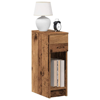 vidaXL Nachttisch mit Schublade Altholz-Optik 20x36x60 cm