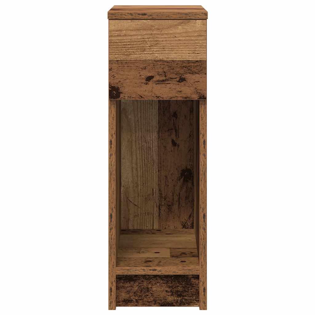 vidaXL Nachttische mit Schubladen 2 Stk. Altholz-Optik 20x36x60 cm