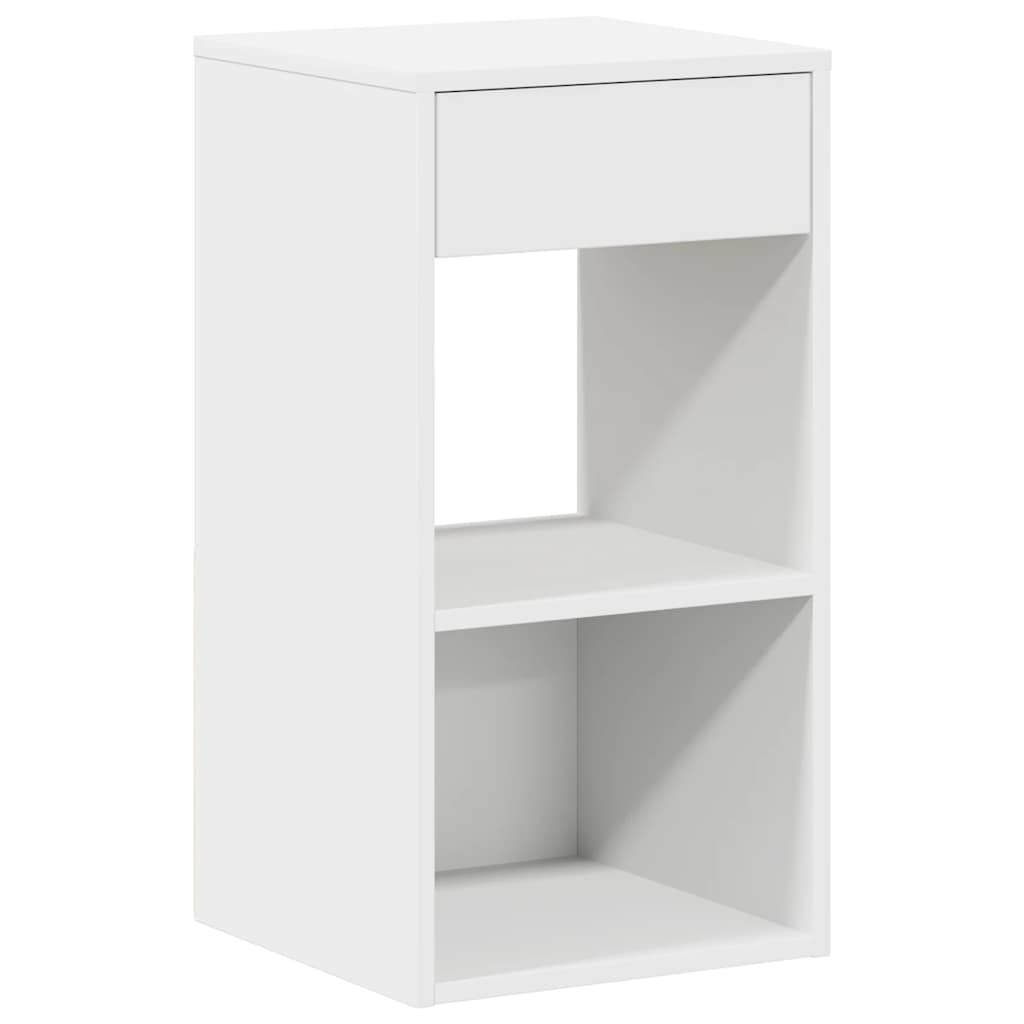 vidaXL Nachttische mit Schublade 2 Stk. Weiß 35x34x66,5 cm
