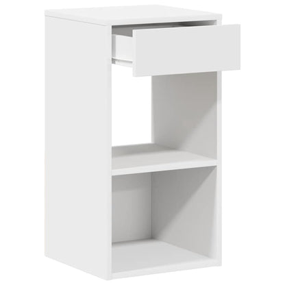 vidaXL Nachttische mit Schublade 2 Stk. Weiß 35x34x66,5 cm