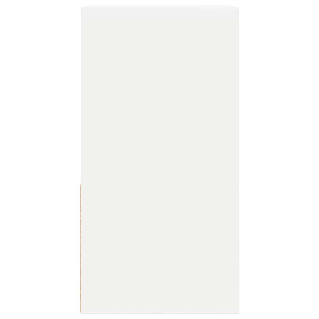 vidaXL Nachttische mit Schublade 2 Stk. Weiß 35x34x66,5 cm