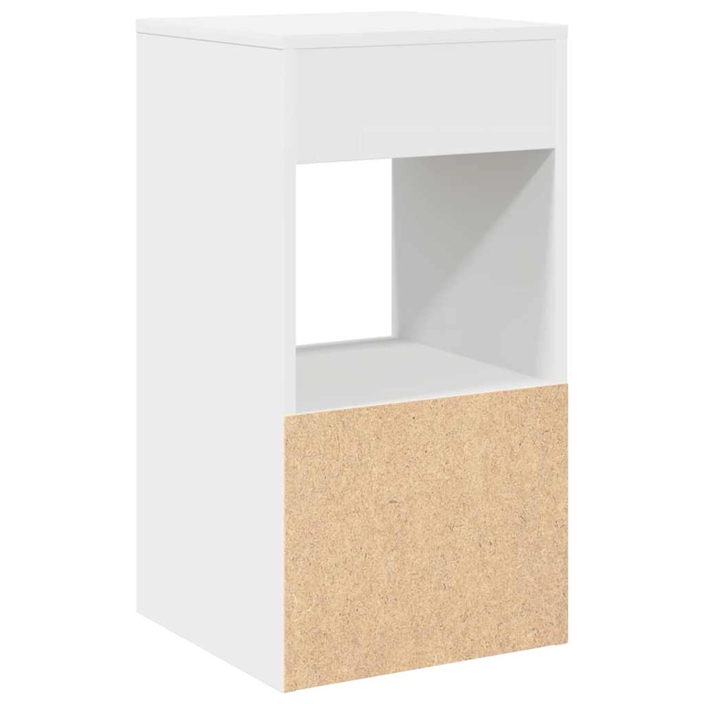 vidaXL Nachttische mit Schublade 2 Stk. Weiß 35x34x66,5 cm