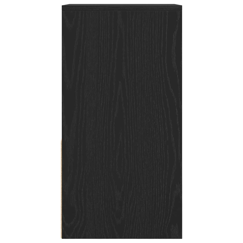 vidaXL Nachttisch mit Schublade Schwarz Eichen-Optik 35x34x66,5 cm