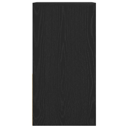 vidaXL Nachttisch mit Schublade Schwarz Eichen-Optik 35x34x66,5 cm