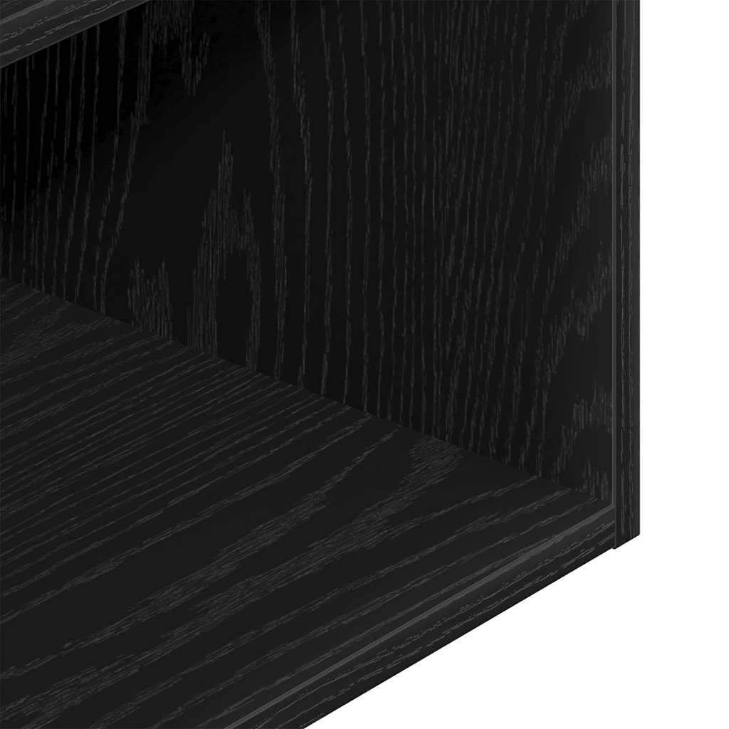 vidaXL Nachttisch mit Schublade Schwarz Eichen-Optik 35x34x66,5 cm