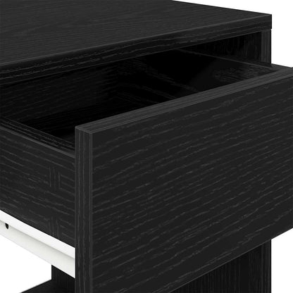 vidaXL Nachttische mit Schublade 2 Stk. Schwarz Eichen-Optik