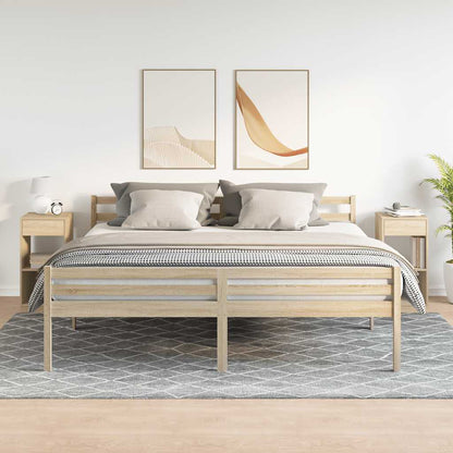 vidaXL Nachttische mit Schublade 2 Stk. Sonoma-Eiche 35x34x66,5 cm