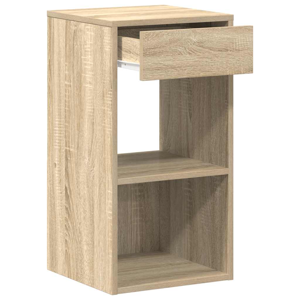 vidaXL Nachttische mit Schublade 2 Stk. Sonoma-Eiche 35x34x66,5 cm