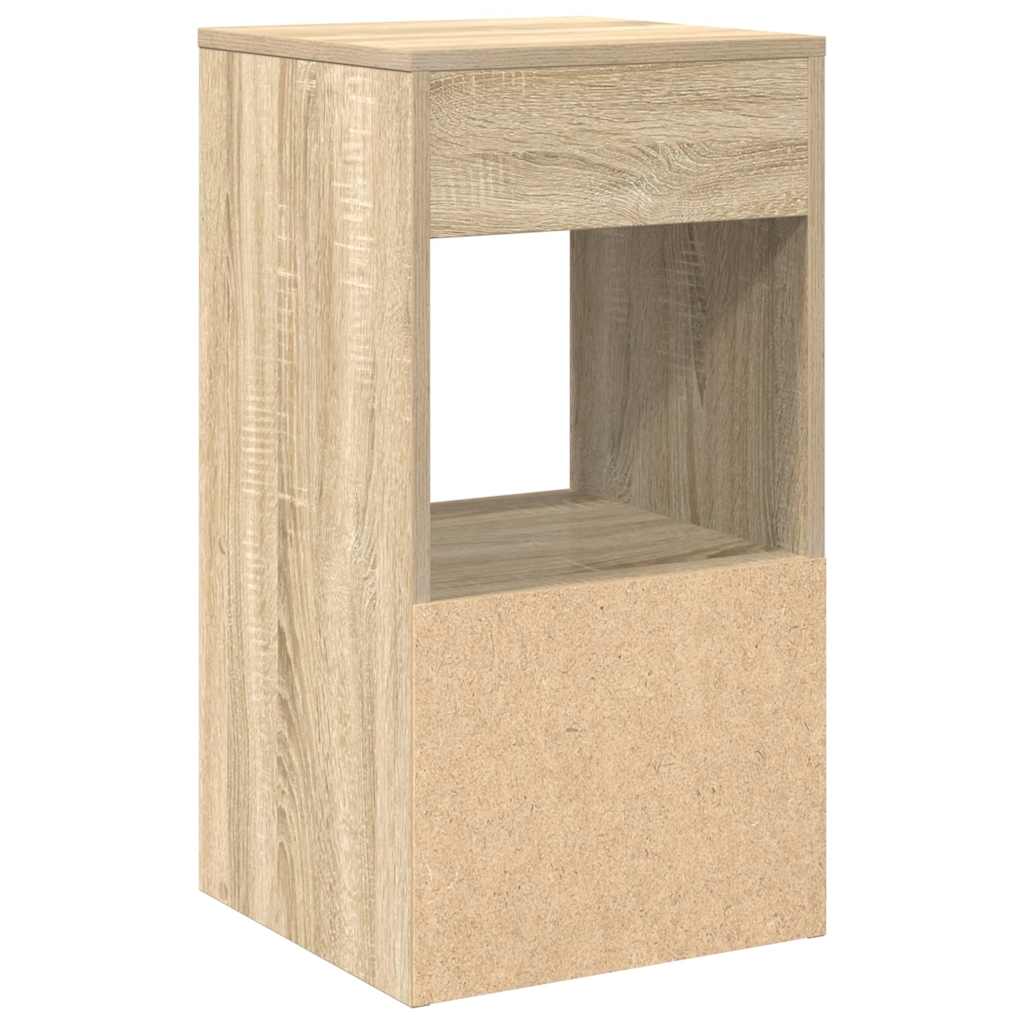 vidaXL Nachttische mit Schublade 2 Stk. Sonoma-Eiche 35x34x66,5 cm