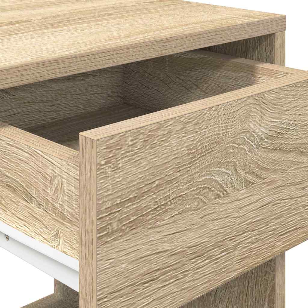 vidaXL Nachttische mit Schublade 2 Stk. Sonoma-Eiche 35x34x66,5 cm