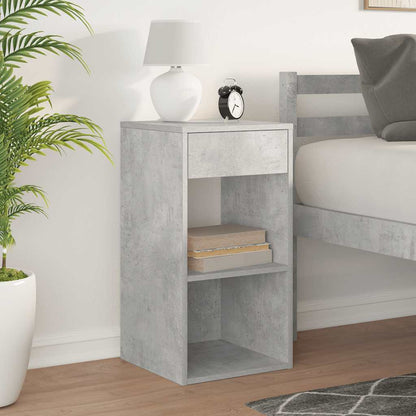 vidaXL Nachttisch mit Schublade Betongrau 35x34x66,5 cm