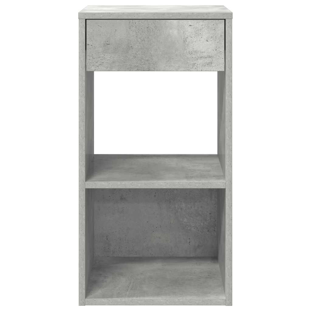 vidaXL Nachttisch mit Schublade Betongrau 35x34x66,5 cm