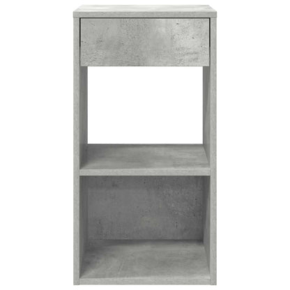 vidaXL Nachttisch mit Schublade Betongrau 35x34x66,5 cm