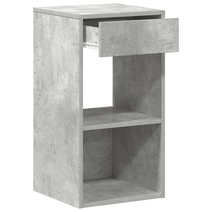 vidaXL Nachttisch mit Schublade Betongrau 35x34x66,5 cm