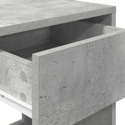 vidaXL Nachttisch mit Schublade Betongrau 35x34x66,5 cm