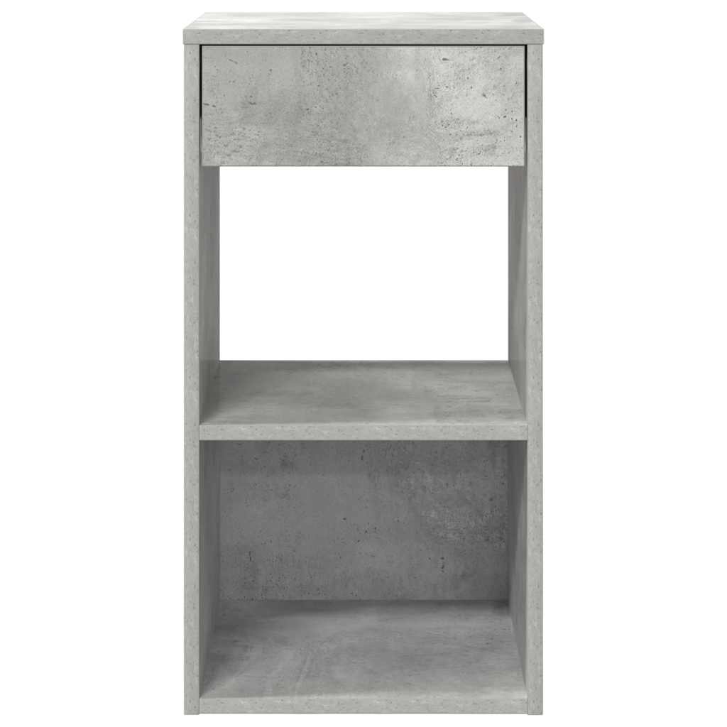vidaXL Nachttische mit Schublade 2 Stk. Betongrau 35x34x66,5 cm