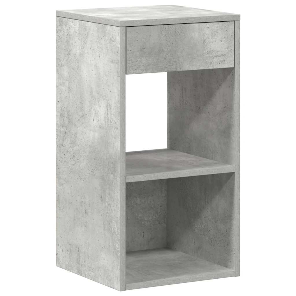 vidaXL Nachttische mit Schublade 2 Stk. Betongrau 35x34x66,5 cm