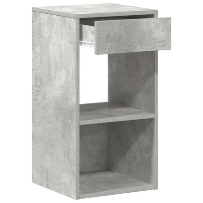 vidaXL Nachttische mit Schublade 2 Stk. Betongrau 35x34x66,5 cm