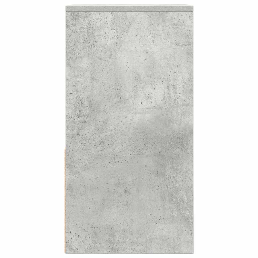 vidaXL Nachttische mit Schublade 2 Stk. Betongrau 35x34x66,5 cm