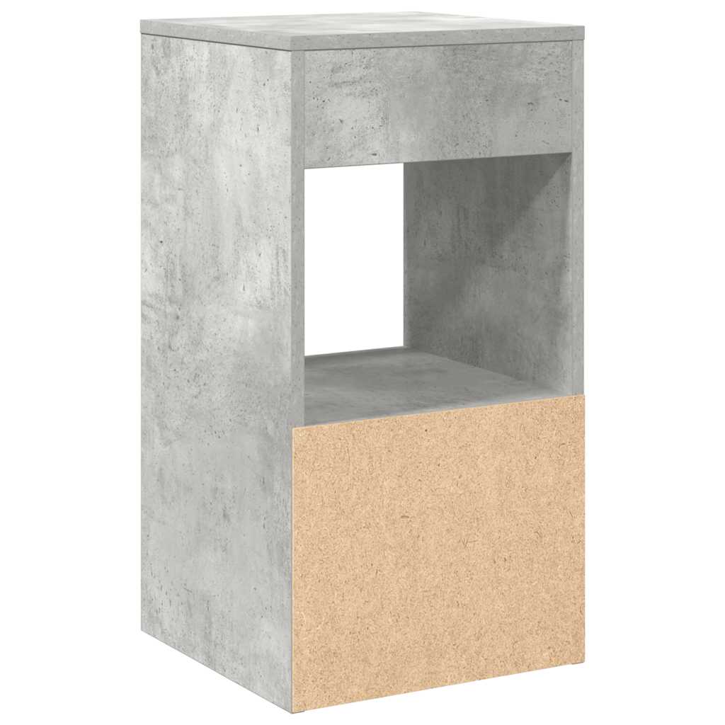 vidaXL Nachttische mit Schublade 2 Stk. Betongrau 35x34x66,5 cm